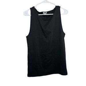 J Crew Tank Top Women's XXL Black Round Neck Sleeveless Solid Shirt Basic